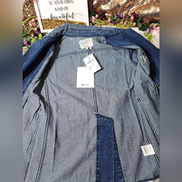 Free People x Sandine Rose Denim Jacket TRES COOL - Picture 11 of 12